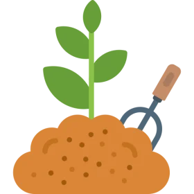 Charming Gardening Tools and Seedling Clipart Illustration for Green Enthusiasts