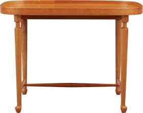 Elegant Wooden Side Table Clipart with Curved Legs and Smooth Finish