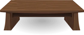 Minimalist Wooden Coffee Table Clipart with Sleek Geometric Design