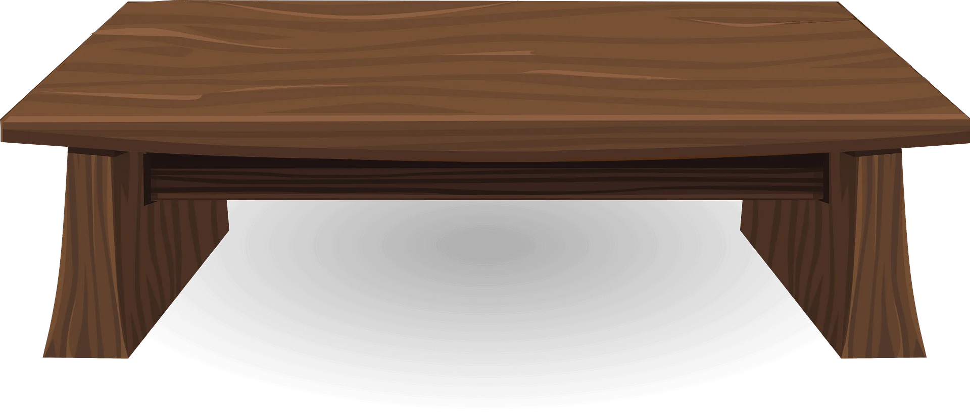 Minimalist Wooden Coffee Table Clipart with Sleek Geometric Design