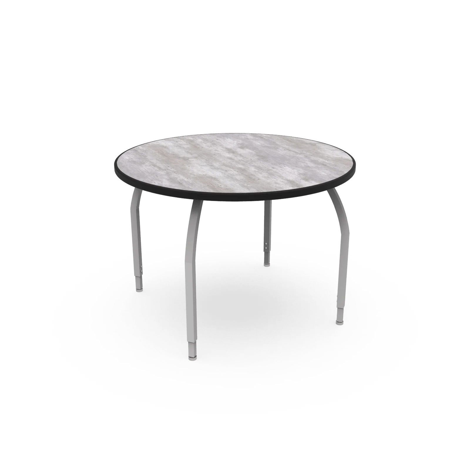 Modern Minimalist Round Dining Table Clipart with Sleek Metal Legs
