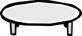 Simple Minimalist Round Table Clipart with Clean Design and Geometric Legs