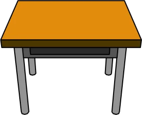 Simple Modern Rectangular School Desk Clipart with Clean Design