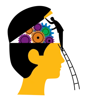 Imaginative Brain Mechanics: A Colorful Clipart Exploration of Cognitive Processes