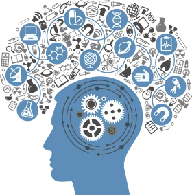 Innovative Mind Mechanics: A Detailed Brain Functionality Clipart Illustration