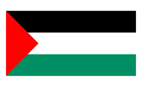 Authentic Palestinian National Flag Clipart Representing Solidarity and Cultural Identity