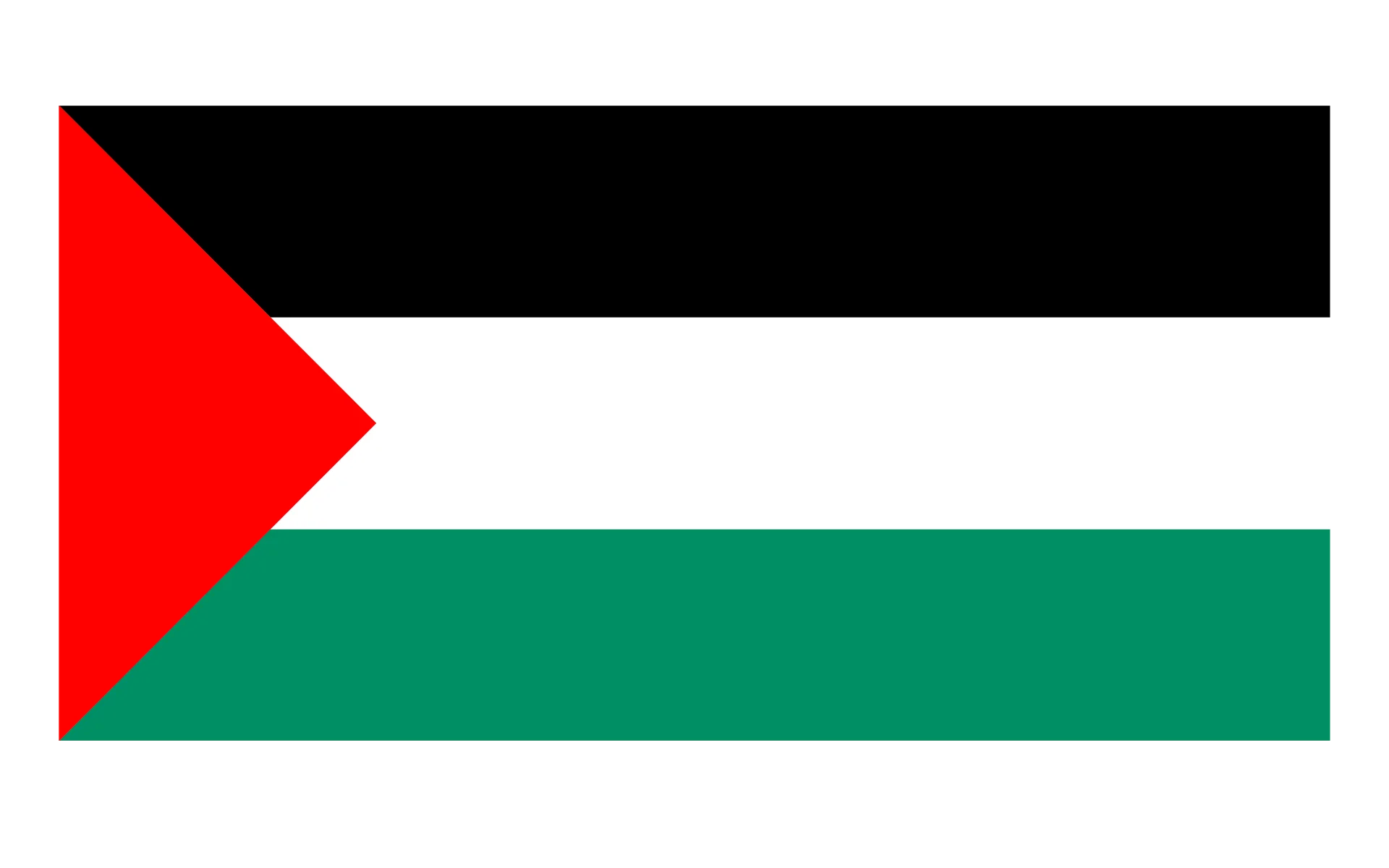 Authentic Palestinian National Flag Clipart Representing Solidarity and Cultural Identity