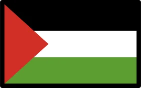 Official Palestinian National Flag Clipart Design with Symbolic Color Palette