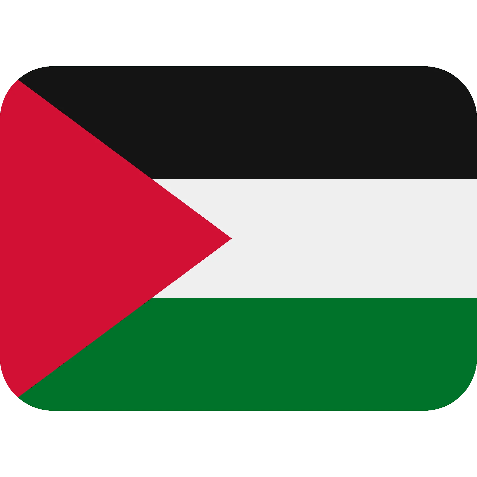 Official Palestinian National Flag Clipart Vector Graphic Design Element