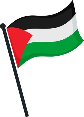 Palestine National Flag Clipart Illustration - Symbolic Patriotic Design
