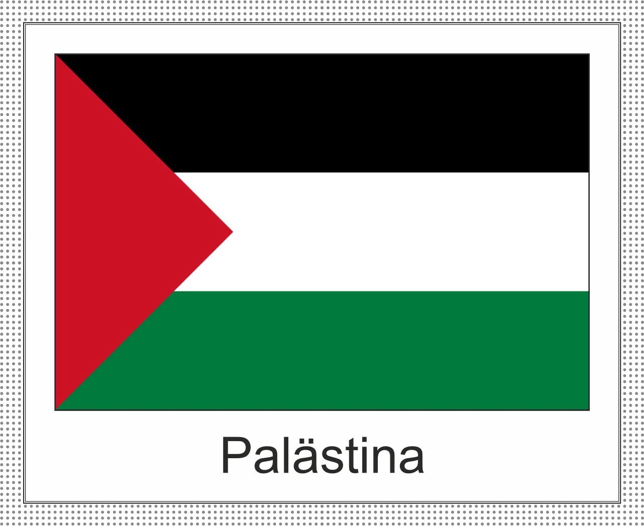Palestine National Flag Clipart: Symbolic Representation of Palestinian Identity