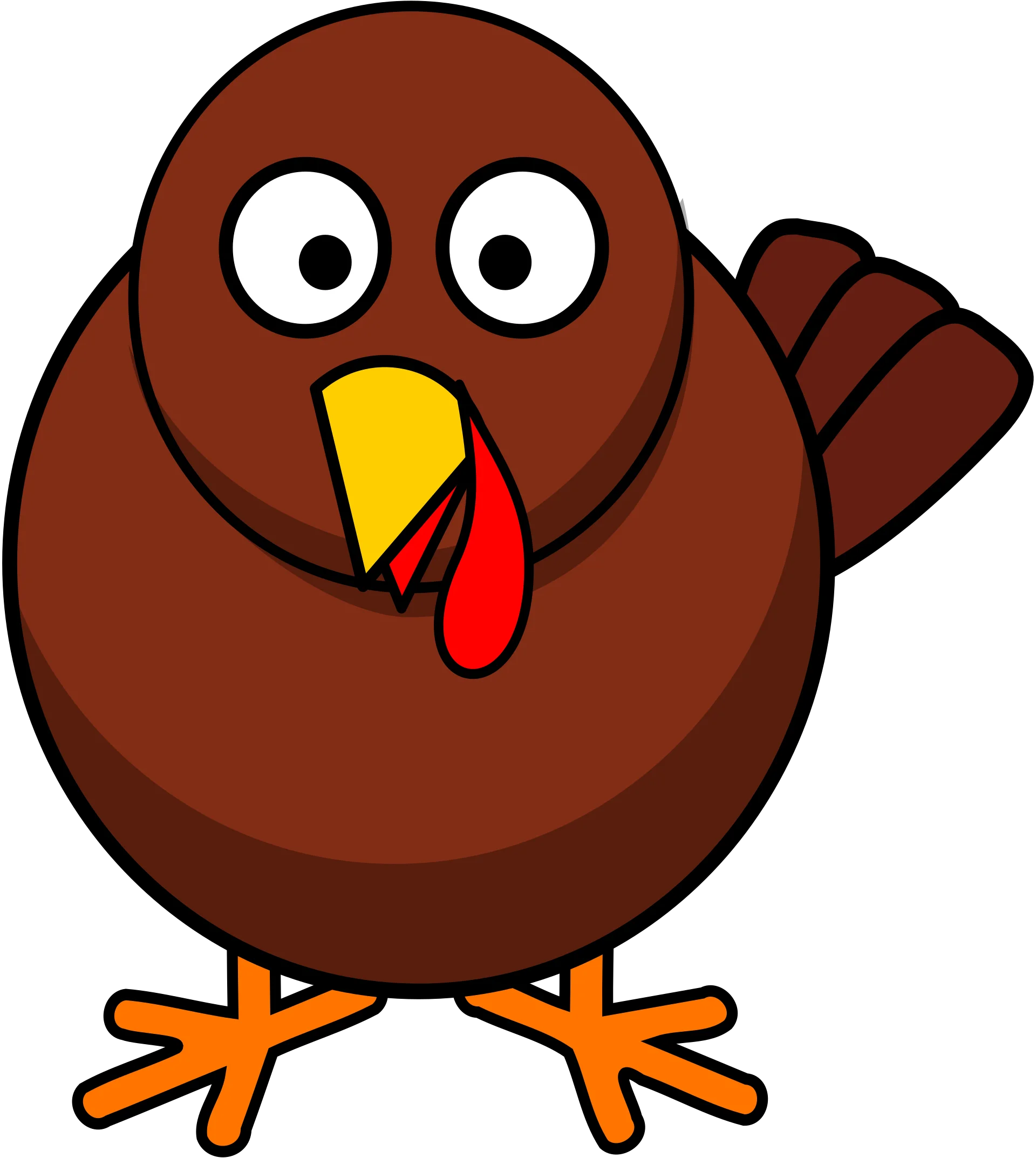 Adorable Cartoon Turkey Clipart: A Whimsical Feathered Friend for Thanksgiving Designs