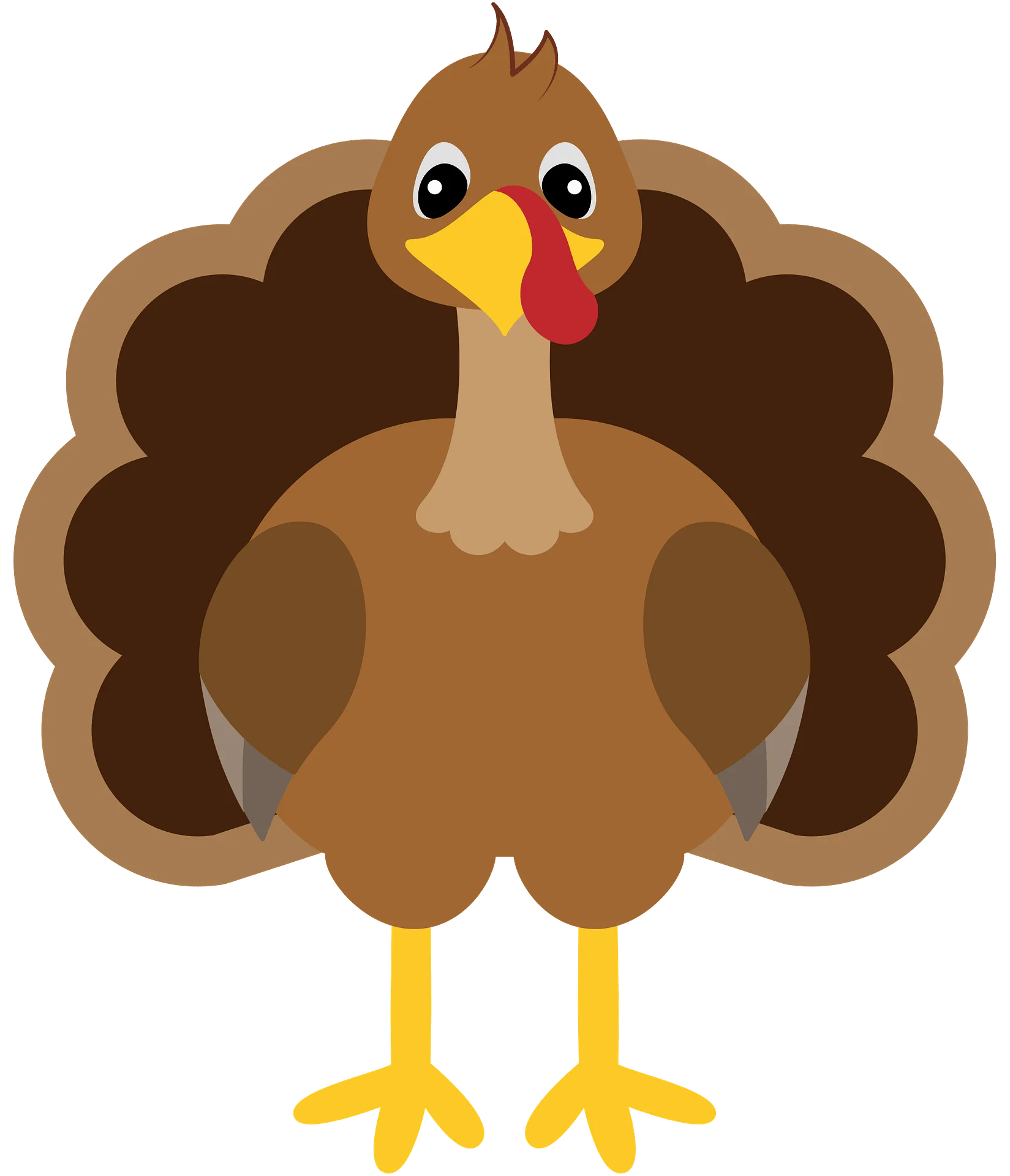 Adorable Cartoon Turkey Clipart: Charming Thanksgiving Festive Illustration