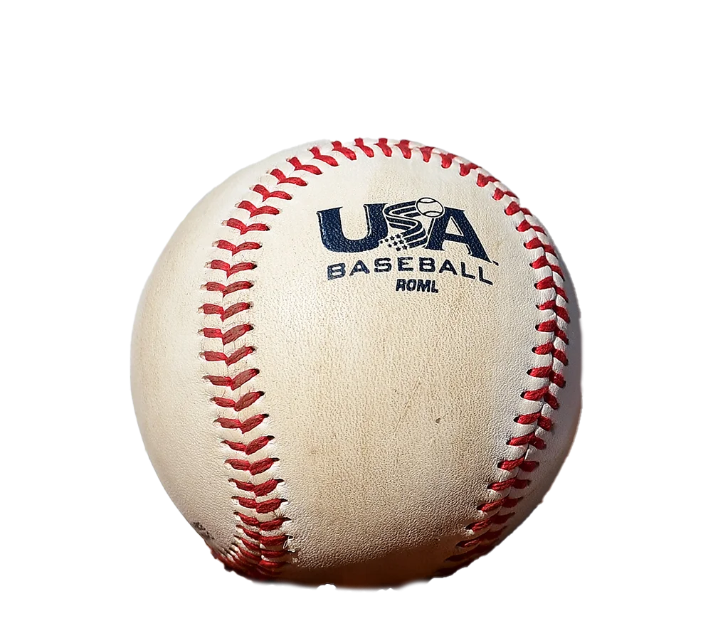 Authentic USA Baseball Official League Clipart with Red Stitching