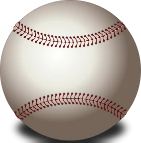 Classic Baseball Clipart Illustration: Detailed Leather Sports Equipment Rendering