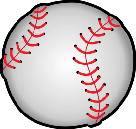 Classic Baseball Clipart Illustration Showcasing Iconic Stitched Sports Equipment Design