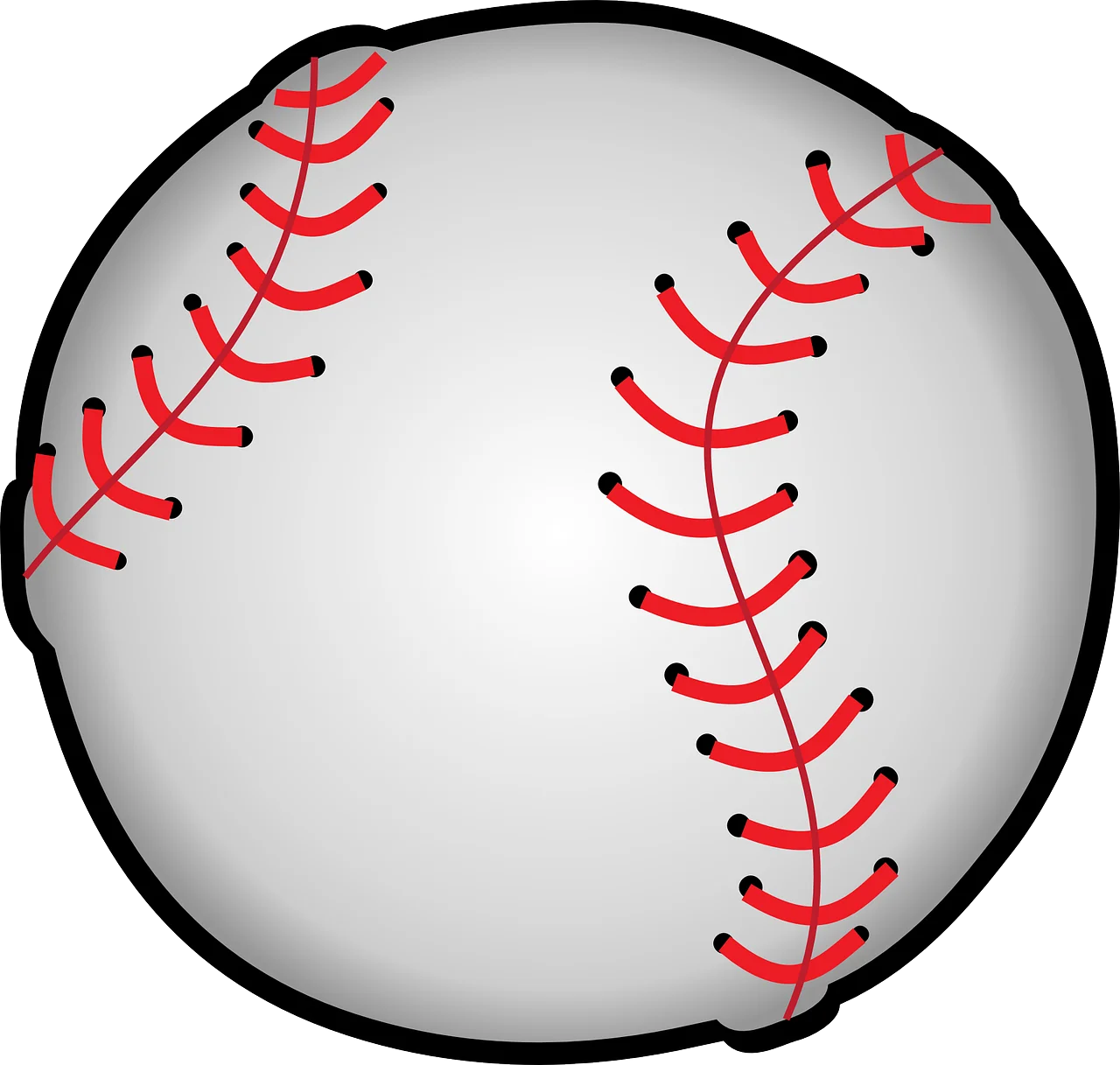 Classic Baseball Clipart Illustration Showcasing Iconic Stitched Sports Equipment Design