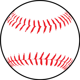 Classic Baseball Clipart Illustration with Iconic Red Stitching Design