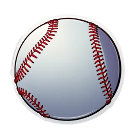 Classic Baseball Sportive Clipart Illustration with Realistic Stitching Design