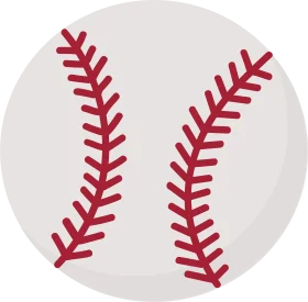 Classic Baseball Stitching Clipart: Iconic Sports Illustration with Red Seams