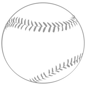 Minimalist Black and White Baseball Clipart with Detailed Stitching Design