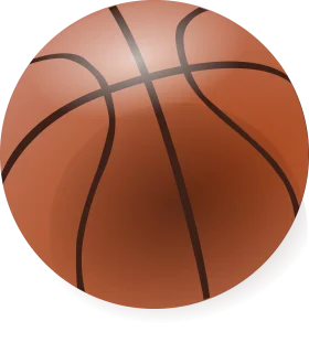 Classic Basketball Clipart Design: Detailed Spherical Sports Graphic Illustration