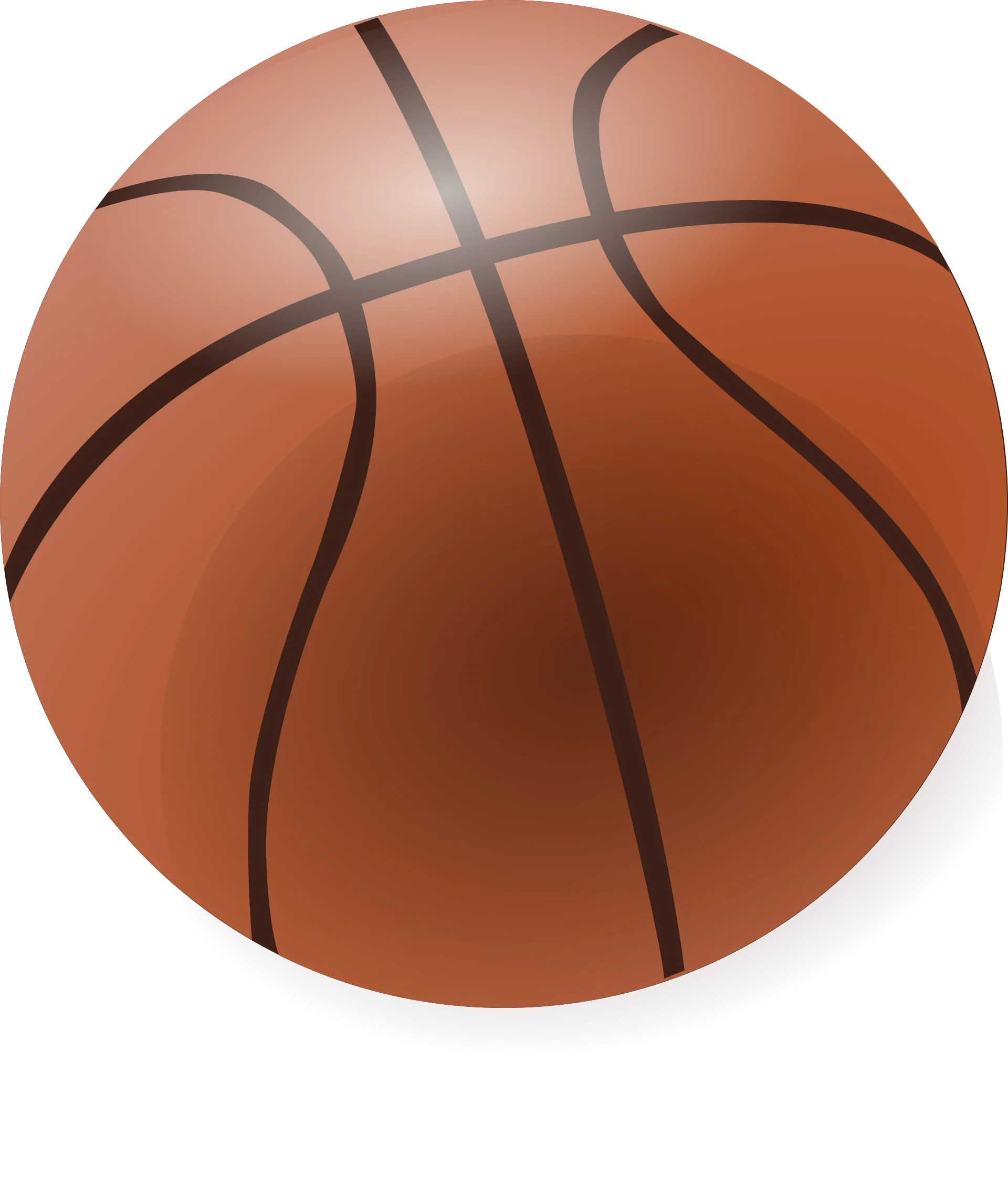 Classic Basketball Clipart Design: Detailed Spherical Sports Graphic Illustration