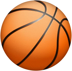 Classic Orange Basketball Clipart: Detailed Sphere with Signature Black Lines