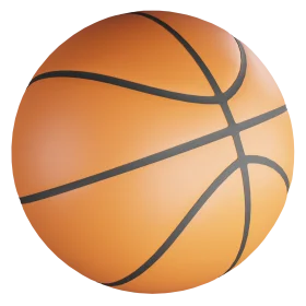 Classic Orange Basketball Clipart Illustration with Clean Smooth Lines
