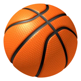 Classic Orange Basketball Clipart Realistic Spherical Sports Equipment Design