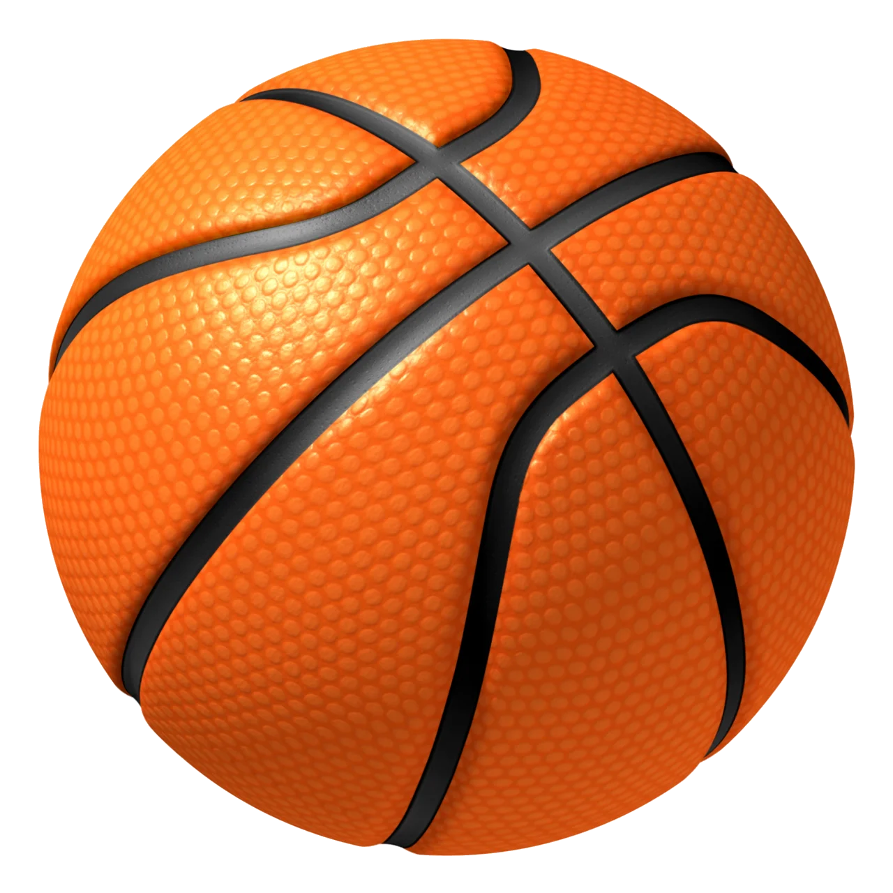 Classic Orange Basketball Clipart Realistic Spherical Sports Equipment Design