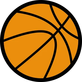 Classic Orange Basketball Clipart - Simple Stylized Sports Icon Design