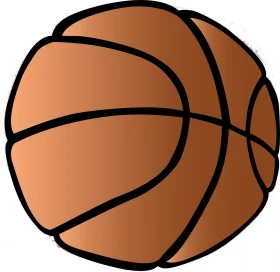 Classic Orange Basketball Sport Ball Clipart Illustration Design Element
