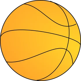 Classic Yellow Basketball Clipart Vector Illustration for Sports Graphics
