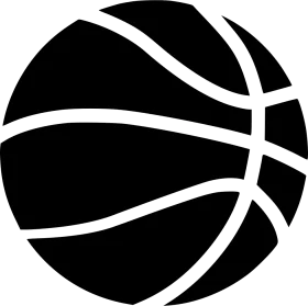 Monochromatic Basketball Silhouette Clipart - Sleek Sports Graphic Design Element