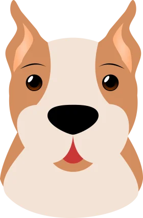 Adorable Cartoon Puppy Clipart with Warm Tan and Cream Color Palette