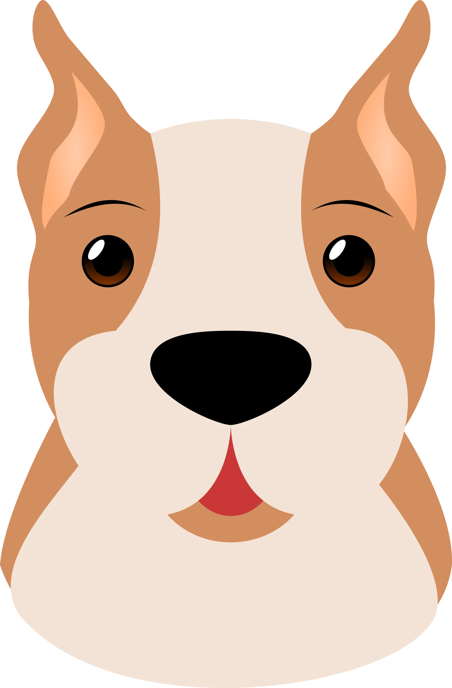 Adorable Cartoon Puppy Clipart with Warm Tan and Cream Color Palette