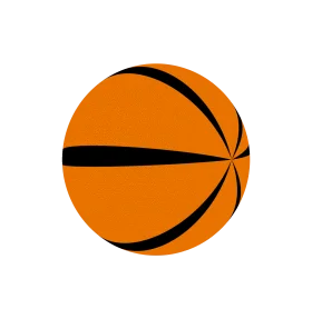 Classic Orange Basketball Clipart: Iconic Sports Graphics Design Element