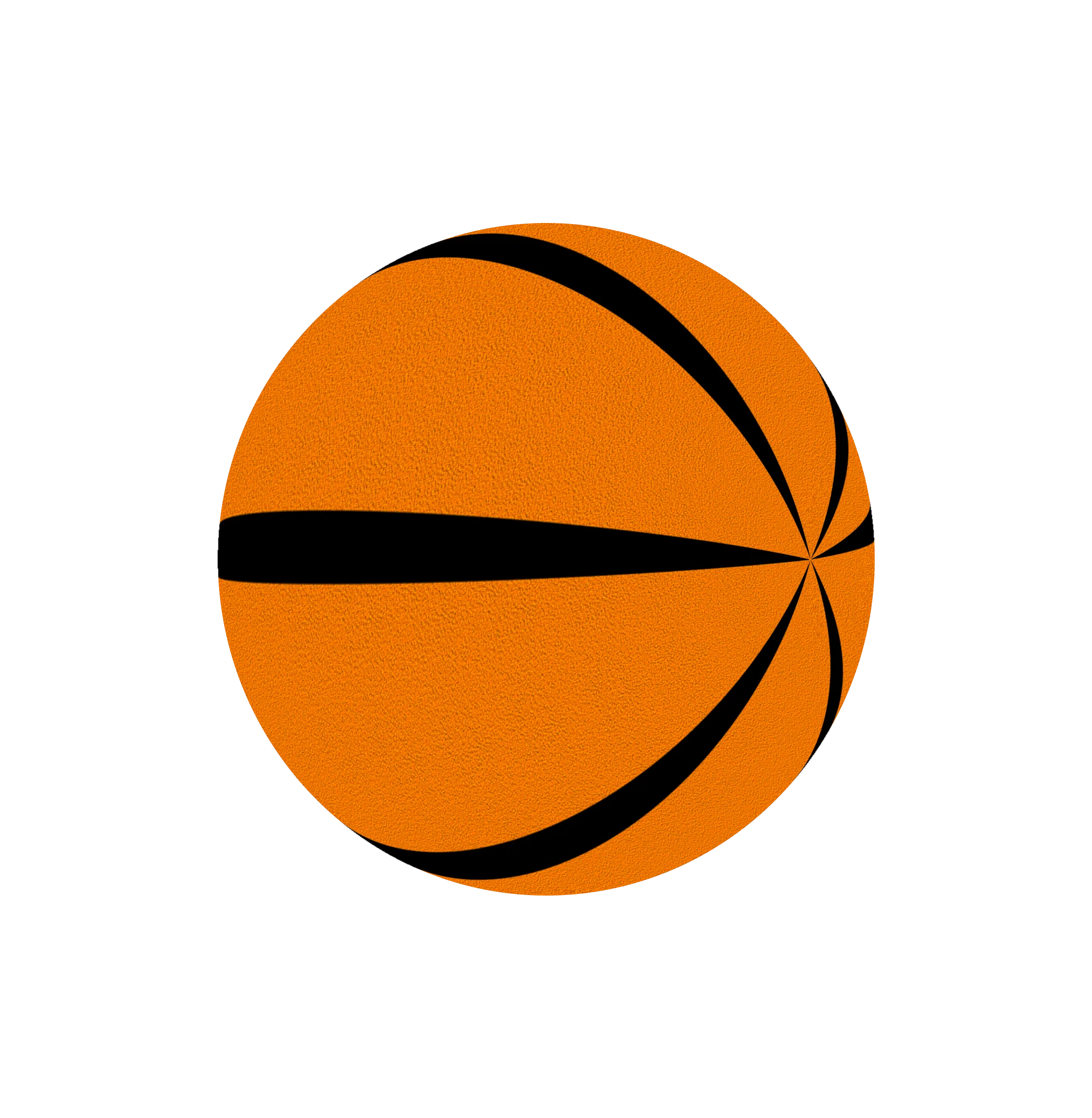 Classic Orange Basketball Clipart: Iconic Sports Graphics Design Element