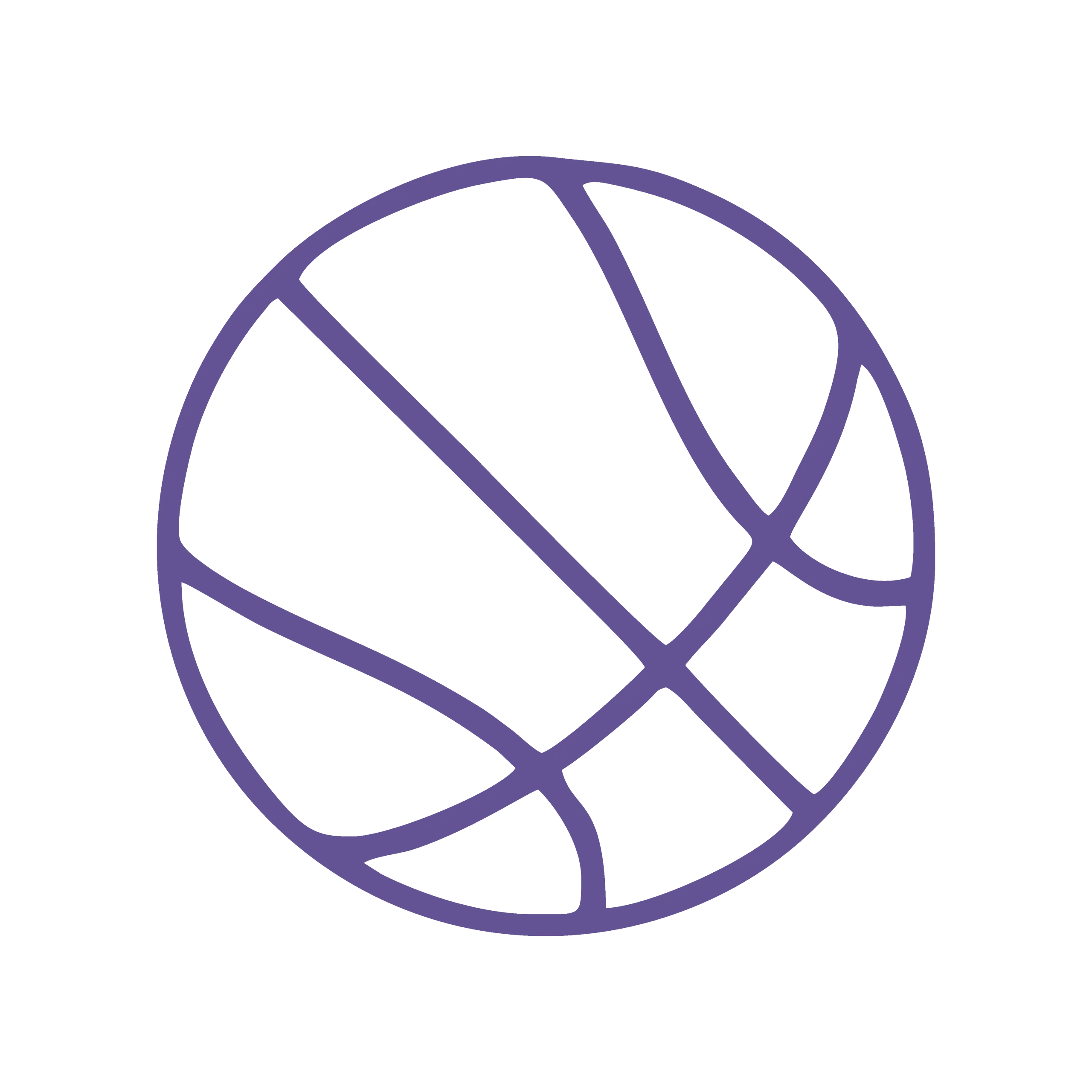 Minimalist Purple Basketball Silhouette Clipart Design for Sports Graphics