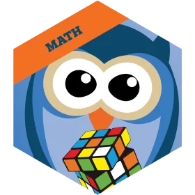 Adorable Nerdy Owl Solving Rubik's Cube Math Clipart Illustration