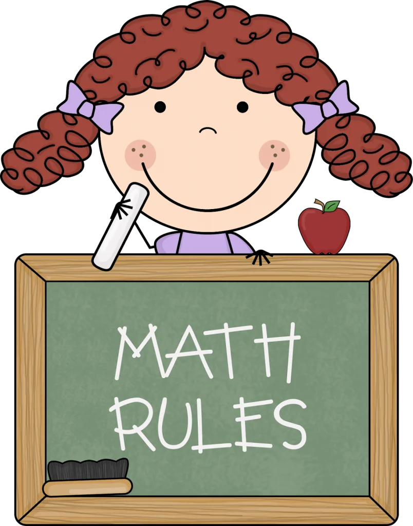 Cheerful Student Celebrating Mathematical Mastery with Adorable School Clipart