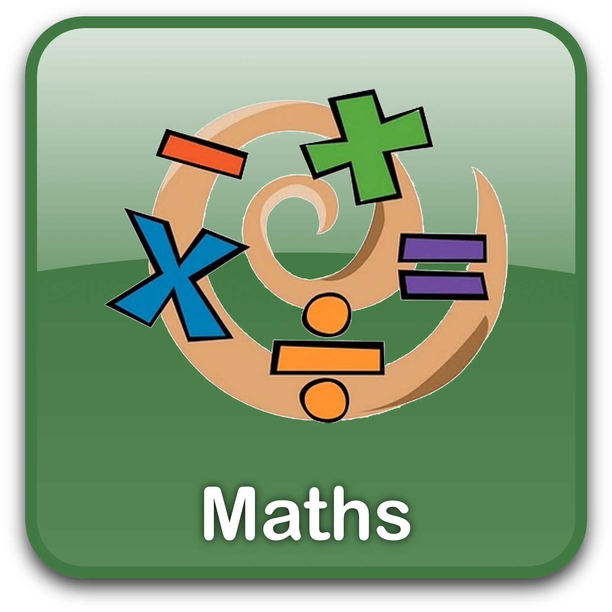 Colorful Mathematical Symbols Clipart Representing Basic Arithmetic Operations