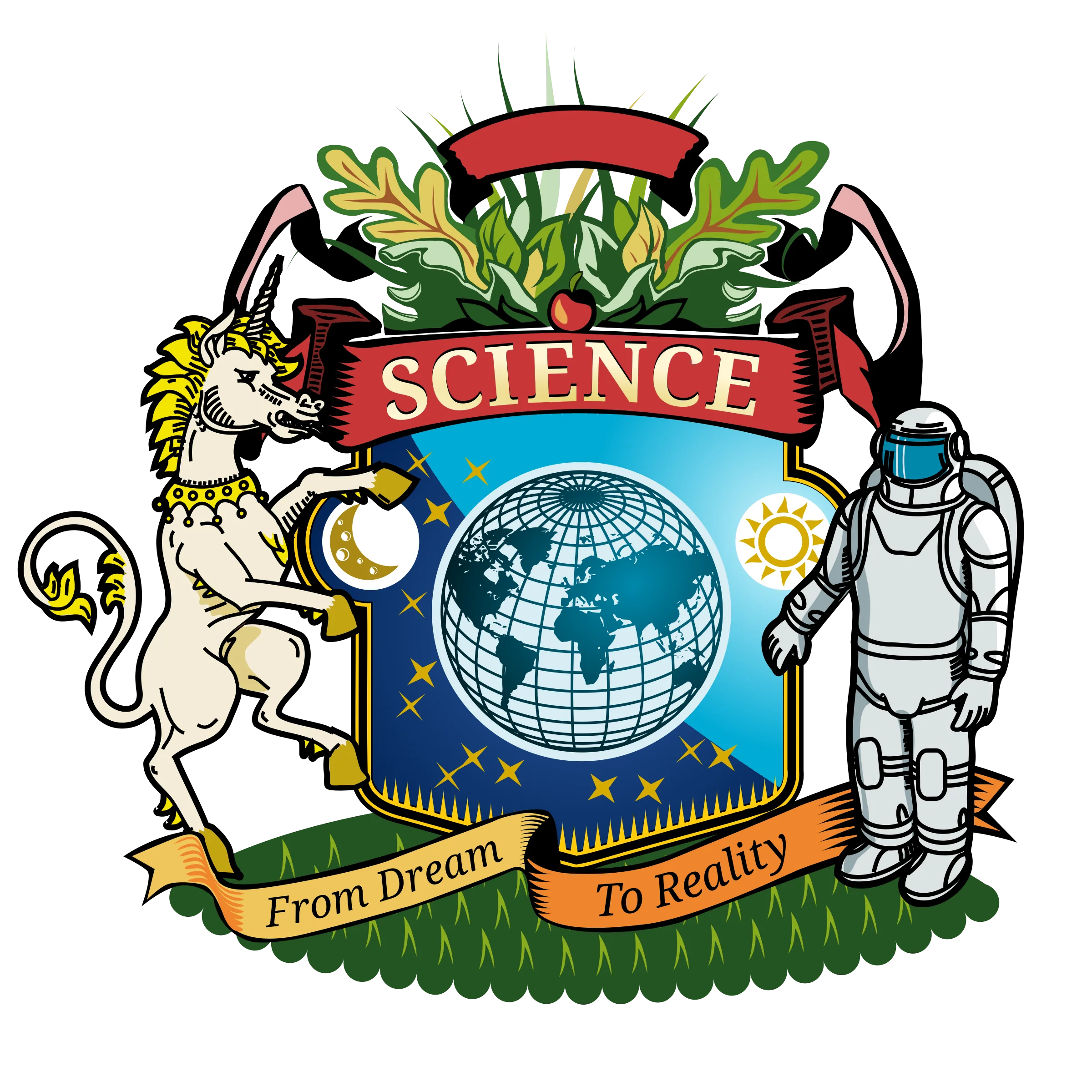 Emblematic Science Clipart Symbolizing Knowledge, Discovery, and Exploration
