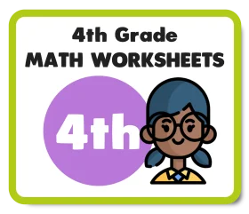 Engaging 4th Grade Math Worksheets Clipart Design with Cartoon Student