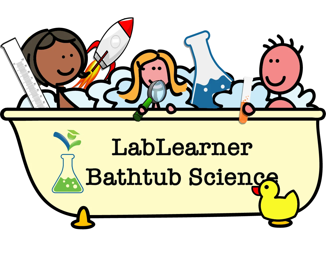 LabLearner Bathtub Science: Playful Educational Scientific Discovery Clipart for Kids