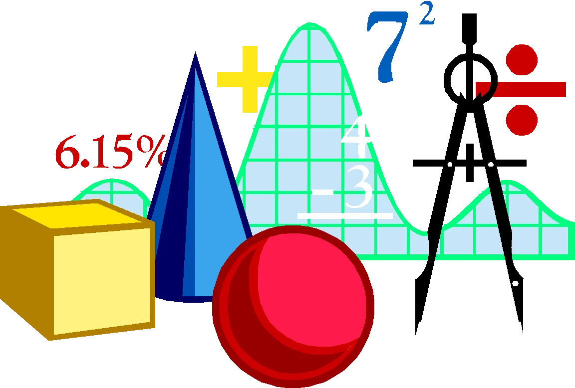 Mathematical Geometry and Calculation Tools Clipart Collection