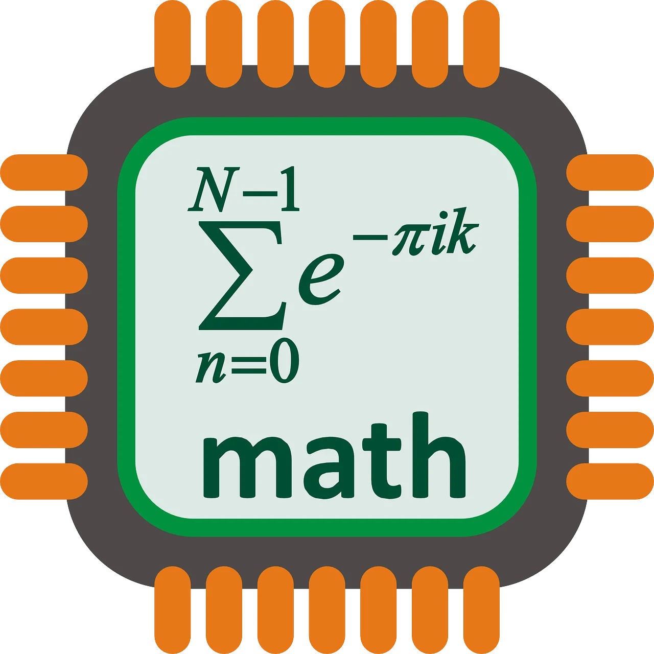 Mathematical Summation Sigma Notation Processor Chip Clipart Design