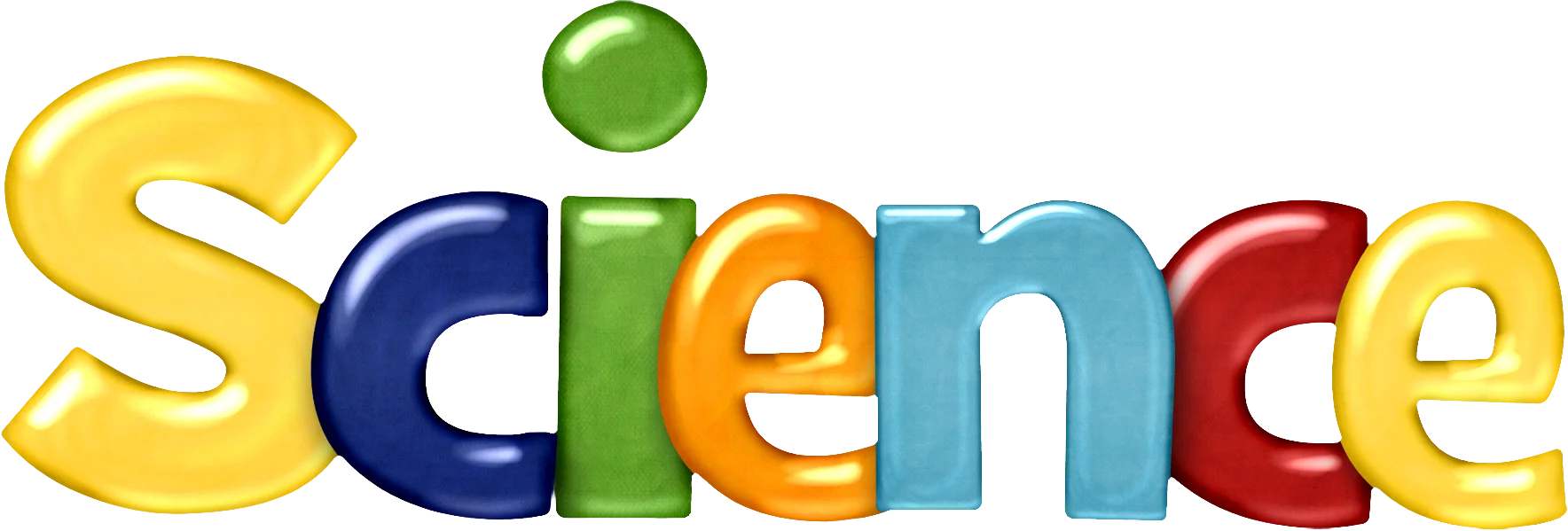 Science Education Clipart Logo with Colorful 3D Stylized Letters