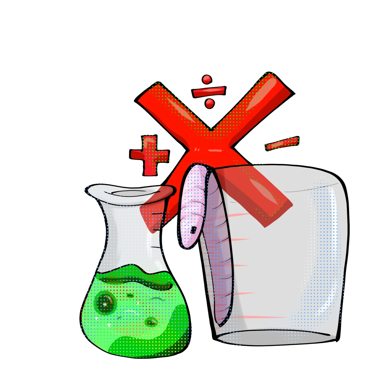 Scientific Laboratory Glassware and Equipment Experimental Clipart Illustration